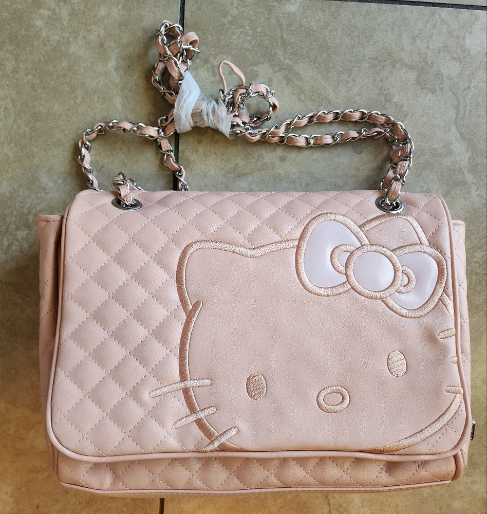 Hello Kitty Quilted Pink Shoulder Bag